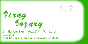 virag vozary business card